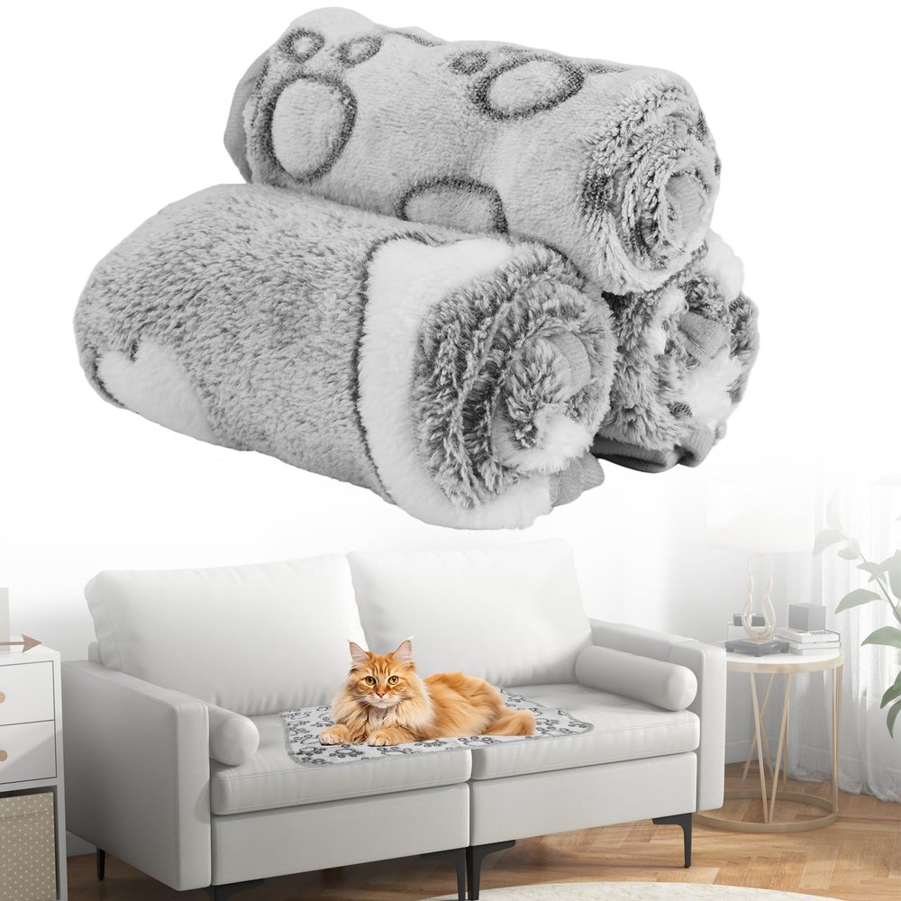 Fyrdm 3-Piece Soft Pet Blanket Set