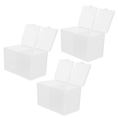 VALICLUD Plastic Nail Cotton Pad Organizer for Clean Storage