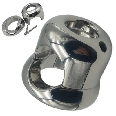 Extra-Heavy Stainless Steel Testicle Ring Weight, CBT Ball Stretcher, 15 Sizes