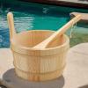 4L Wooden Sauna Bucket and Ladle Set view 2