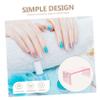 Acrylic Nail Arm Rest for Manicure, Transparent, Pink view 3