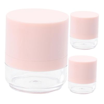 3-Pack Empty 5 g PP Powder Containers with Puffs, Pink