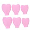 COLLBATH 6-Piece Silicone Makeup Brush Covers, Dustproof Bristle Protectors, Pink view 1