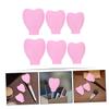 COLLBATH 6-Piece Silicone Makeup Brush Covers, Dustproof Bristle Protectors, Pink view 3