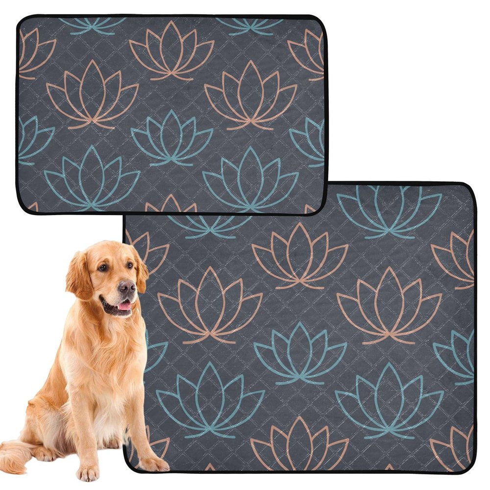 Washable Extra-Large Dog Pads, Non-Slip, for Airplane Crates, 2-Pack
