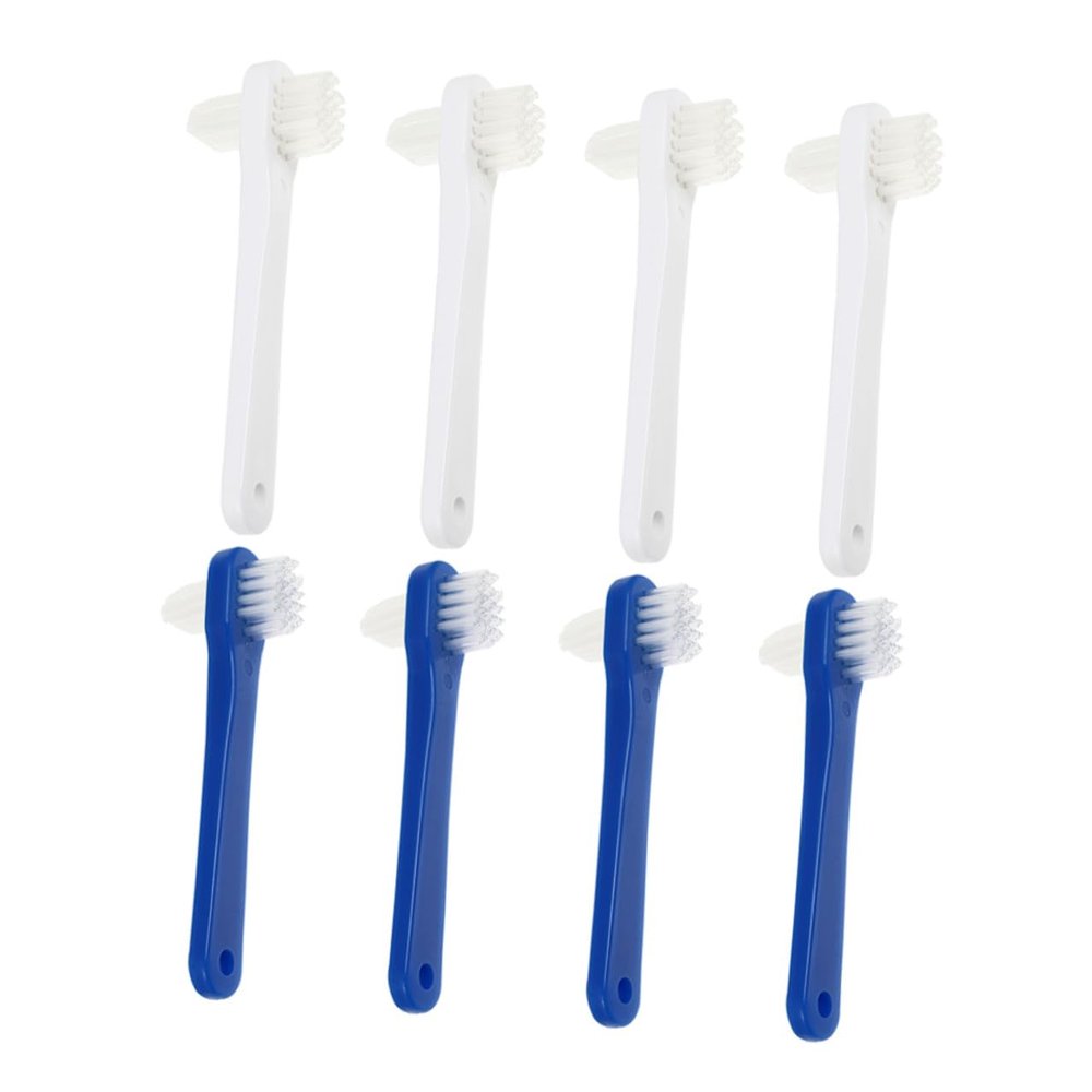 FOYTOKI 8-Pack Travel Toothbrushes with Double-Head Brush, ABS and Nylon, Soft Bristles for Children