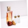 SOESFOUFU 4-Piece Glass Dropper Bottles with Bamboo Caps, Frosted Travel Bottles for Essential Oils view 3