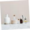 SOESFOUFU 4-Piece Glass Dropper Bottles with Bamboo Caps, Frosted Travel Bottles for Essential Oils view 4