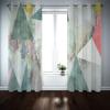 MAYNUO Light-Blocking Curtains, 3D Geometric Colorful Forest Print, 140 x 240 cm, 2-Panel Set view 2