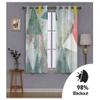 MAYNUO Light-Blocking Curtains, 3D Geometric Colorful Forest Print, 140 x 240 cm, 2-Panel Set view 3