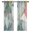 MAYNUO Light-Blocking Curtains, 3D Geometric Colorful Forest Print, 140 x 240 cm, 2-Panel Set view 4