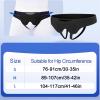 ZHAOBEIK Inguinal Hernia Belt for Men and Women, Adjustable Hernia Support Belt with 4 Removable Compression Pads (Black, L) view 2
