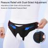 ZHAOBEIK Inguinal Hernia Belt for Men and Women, Adjustable Hernia Support Belt with 4 Removable Compression Pads (Black, L) view 3