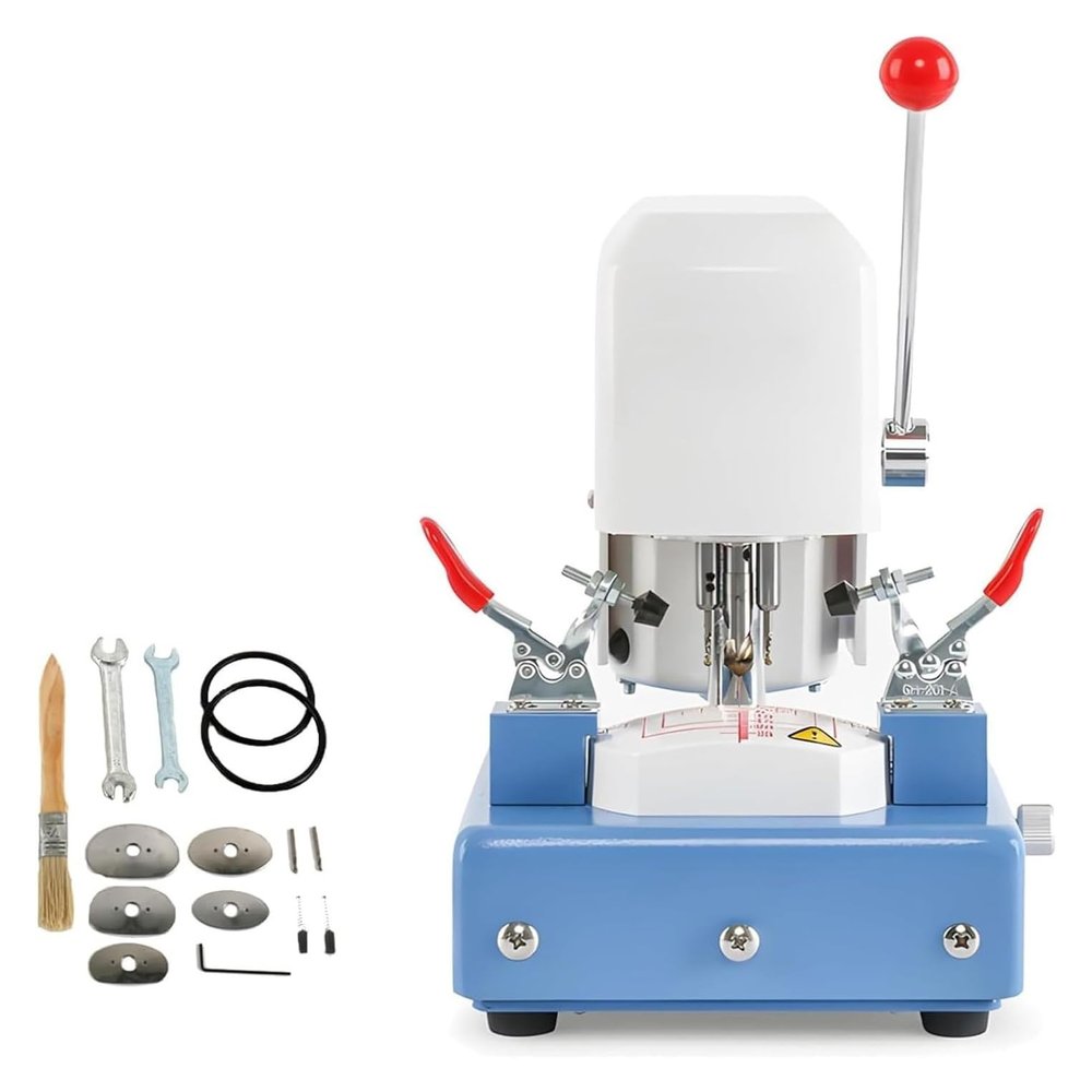 Optical Lens Drilling Machine, High-Frequency Eyeglass Lens Drill with Clamping Device, Ideal for Optical Shops