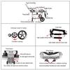 Adjustable 4-Wheel Dog Wheelchair for Disabled Dogs, Front and Rear Legs, Small to Medium Dogs, with Harness, 125 kg view 3