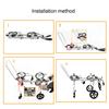 Adjustable 4-Wheel Dog Wheelchair for Disabled Dogs, Front and Rear Legs, Small to Medium Dogs, with Harness, 125 kg view 4