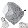 Cat Grooming Helmet - Breathable Gray Pet Cap view 1