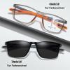 Self-Tinting Progressive Multifocal Reading Glasses, Blue-Light Filter, TR90, Gray/Orange, +2.0 view 2