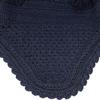 Horse Ear Bonnet, Quiet Crochet Ear Net with Soft Cotton Ear Covers, Low-Noise Fly Protection (Navy Blue, Medium) view 4
