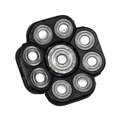 Extreme Speed Replacement Heads, Electric Shaving System with 9 Heads, Silver