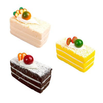 LONGHAO 3-Piece Artificial Simulation Cake, Fake Cake
