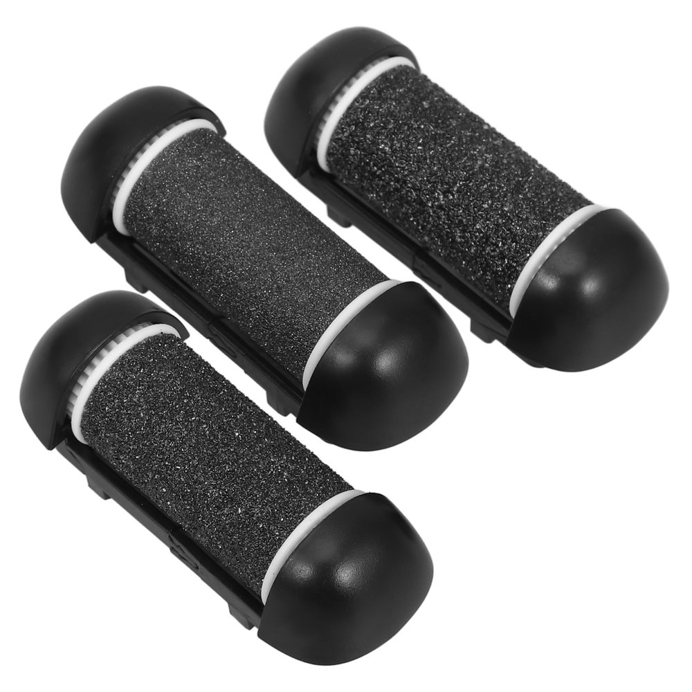 3-Pack Replacement Roller Heads, Extra Coarse, Black