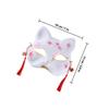 TOPPERFUN 2-Pack Japanese Fox Half-Face Masks, Hand-Painted Cat and Cherry Blossom Design view 2