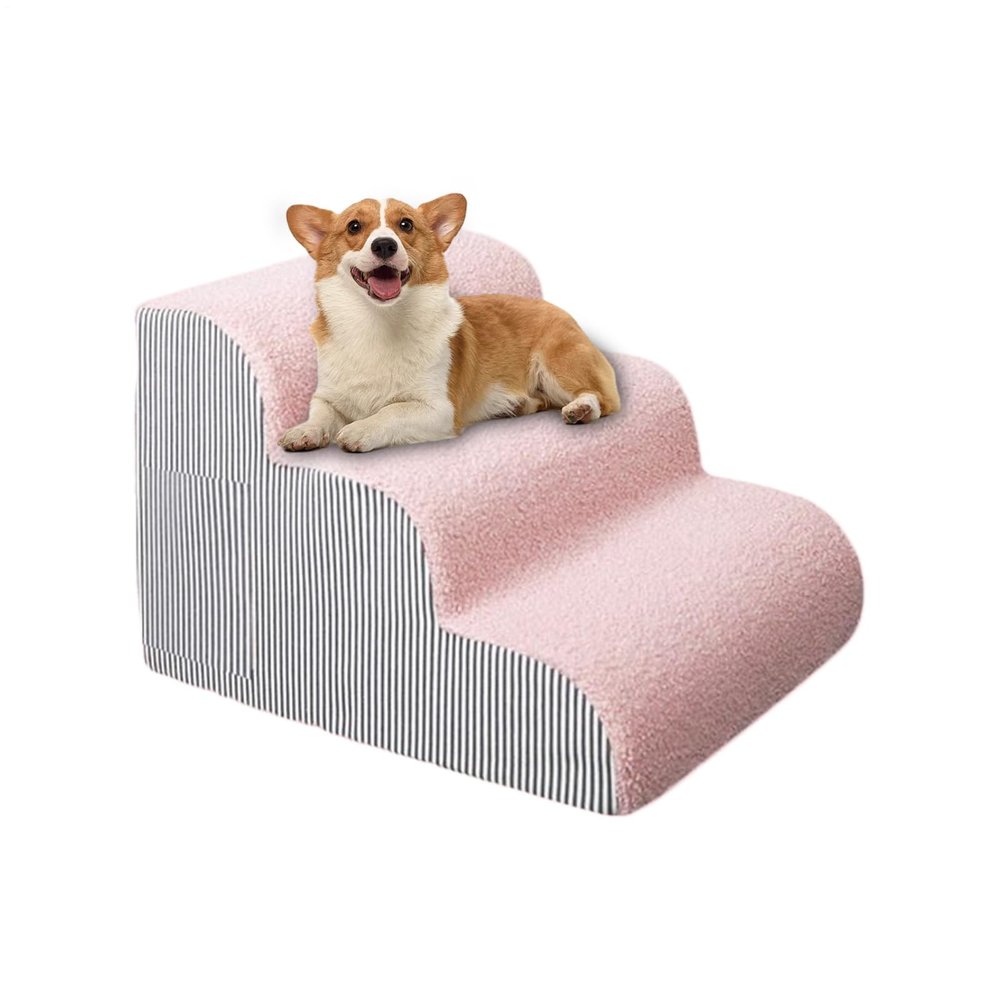 Dog Stairs for Bed, Non-Slip Washable Puppy Sofa Ladder with Cover