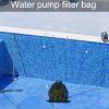 Black Knitted Mesh Pump Filter Bag, 12.2 x 15.9 in view 3