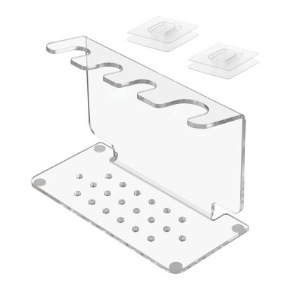 Space-Saving Transparent Acrylic Razor Stand Organizer