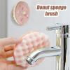 Round Cartoon Cleaning Sponge with Suction Cup view 2