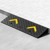 Curb Ramp for Driveways, Outdoor Threshold Ramp with Yellow Arrow, Up to 5-Ton Capacity view 1