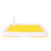 HOSEONFN Dog Toilet with High Fence, Odor-Resistant, Easy-Clean Plastic Pee Pad Holder, Yellow view 1