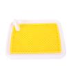 HOSEONFN Dog Toilet with High Fence, Odor-Resistant, Easy-Clean Plastic Pee Pad Holder, Yellow view 3