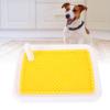 HOSEONFN Dog Toilet with High Fence, Odor-Resistant, Easy-Clean Plastic Pee Pad Holder, Yellow view 4