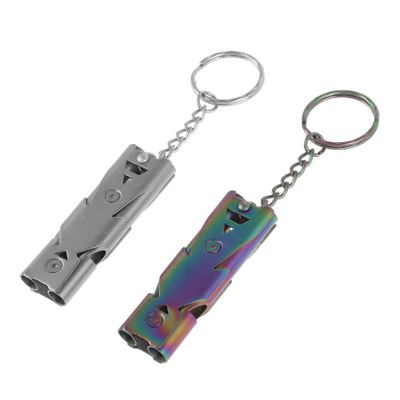 INOOMP 2-Pack Stainless Steel Training Whistles for Dogs and Puppies, Easy to Use and Portable