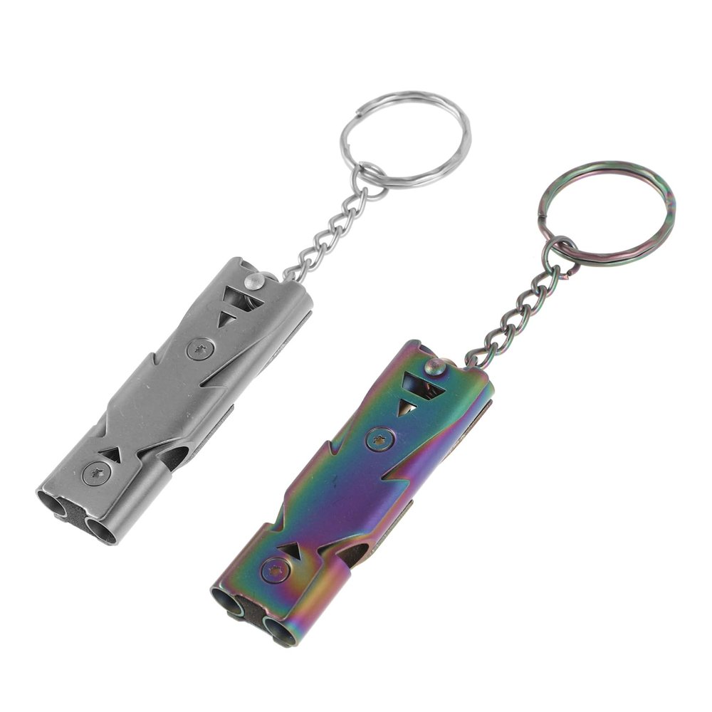 INOOMP 2-Pack Stainless Steel Training Whistles for Dogs and Puppies, Easy to Use and Portable