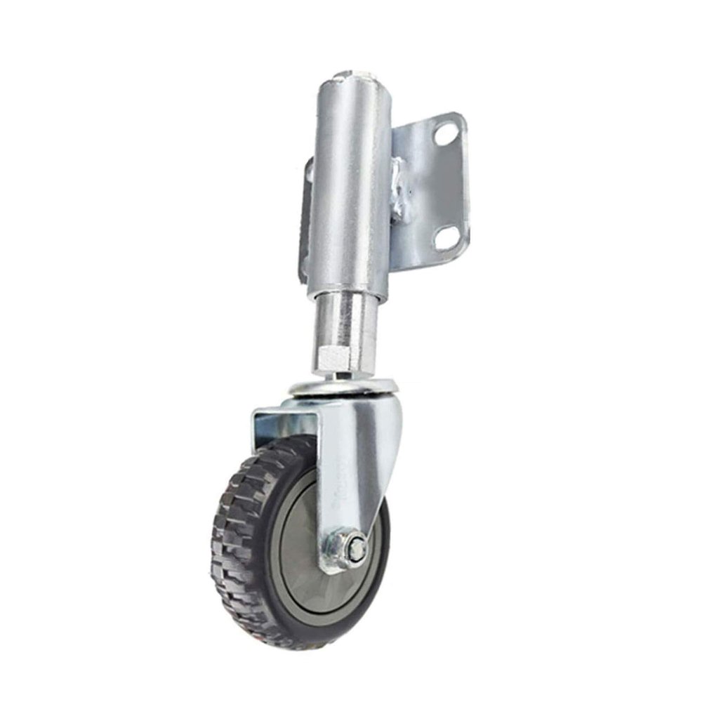 3-Inch Heavy-Duty Spring-Loaded Gate Casters, Adjustable Shock-Absorbing, Universal 30 mm