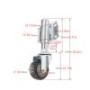 3-Inch Heavy-Duty Spring-Loaded Gate Casters, Adjustable Shock-Absorbing, Universal 30 mm view 2