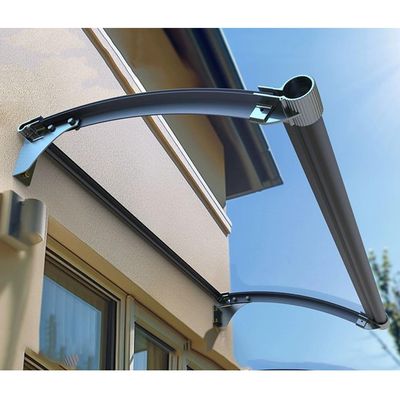 Modern Polycarbonate Door Awning with Aluminum Alloy Brackets