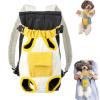 Donoyoyo Cat Backpack, Adjustable Legs-Out Pet Carrier for Small Dogs and Cats, Yellow, XL view 1