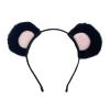 Cute Brown Bear-Ear Headband, Fluffy Animal-Ear Hairband for Makeup, Washing, Cosplay, Halloween Costume, Adult Women (F, One Size) view 1
