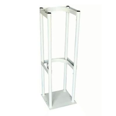 Oxygen Cylinder Holder for 8/10-Liter Tanks, Durable Fixed Frame with Safety Clips, Protective Chain and Screws, Freestanding Steel Mount for Gas Cylinders