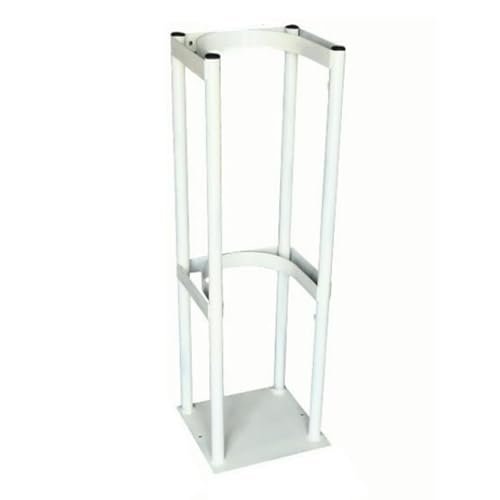Oxygen Cylinder Holder for 8/10-Liter Tanks, Durable Fixed Frame with Safety Clips, Protective Chain and Screws, Freestanding Steel Mount for Gas Cylinders