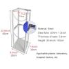 Oxygen Cylinder Holder for 8/10-Liter Tanks, Durable Fixed Frame with Safety Clips, Protective Chain and Screws, Freestanding Steel Mount for Gas Cylinders view 2