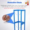 Oxygen Cylinder Holder for 8/10-Liter Tanks, Durable Fixed Frame with Safety Clips, Protective Chain and Screws, Freestanding Steel Mount for Gas Cylinders view 3