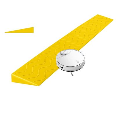 Non-Slip Rubber Wheelchair Ramp, 14-Inch Rise, for Home Stairs and Doors (Yellow, H 3.15 in)