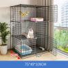Indoor Pet Playpen, Removable Enclosure with Doors for Small Animals view 2