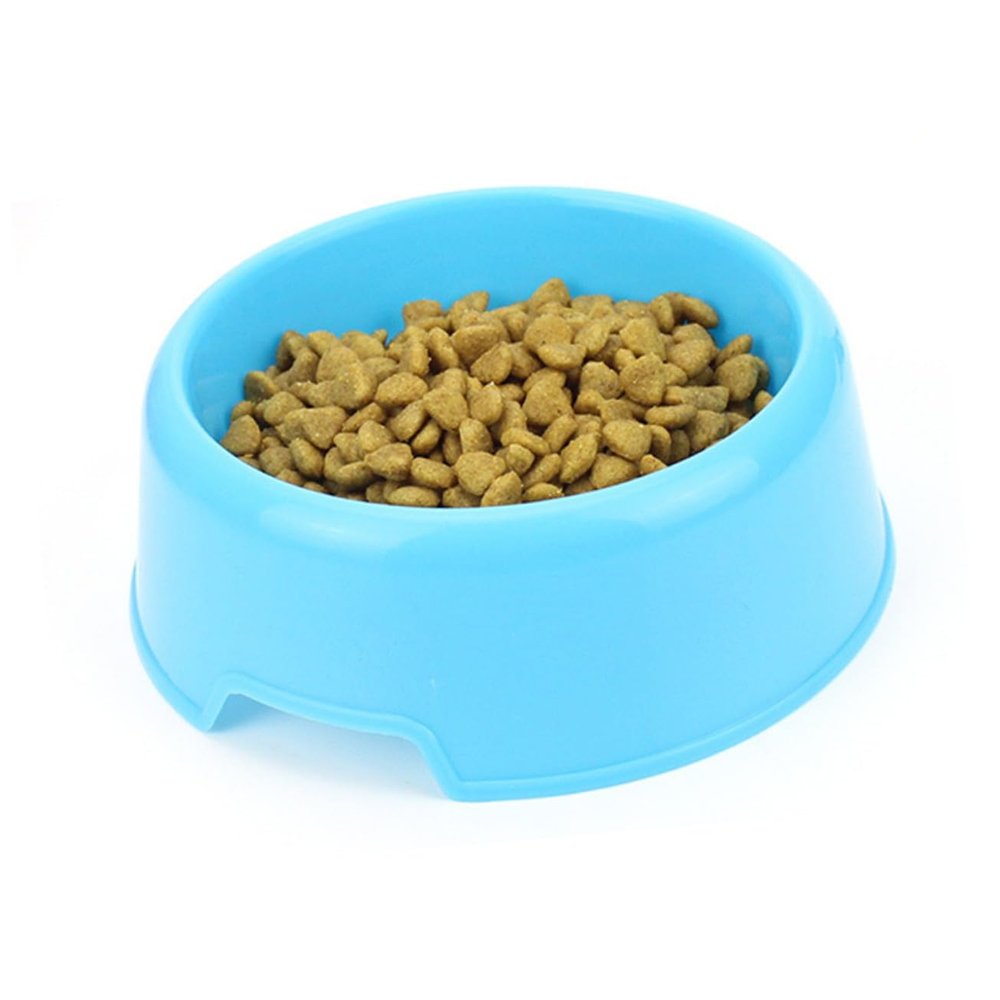Abaodam 2-Piece Plastic Dog Bowl Set for Puppies and Dogs, Blue