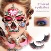 Colorful False Eyelash Clusters – Long, Voluminous, Reusable view 3